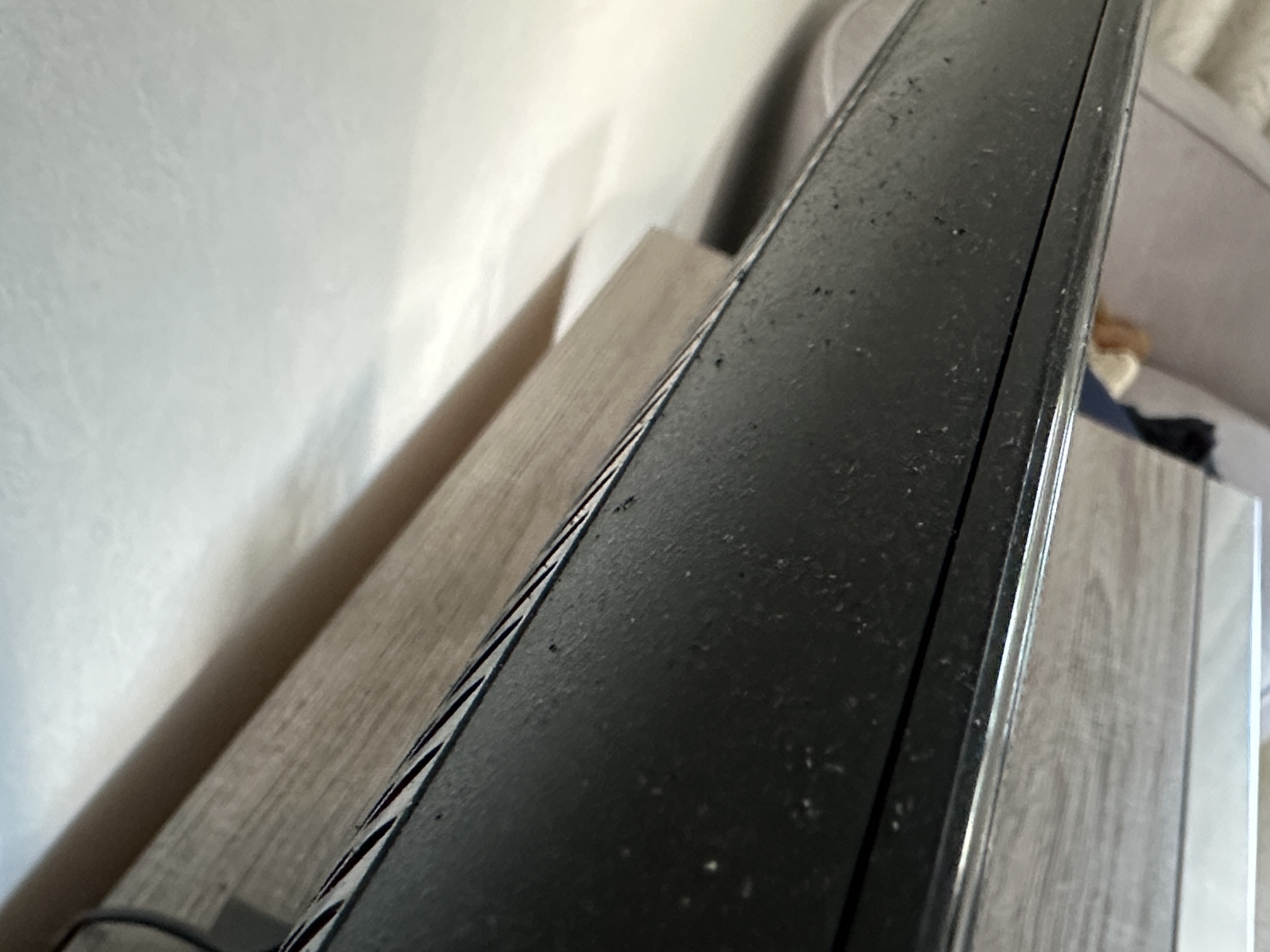 Layer of Charred debris above TV vents